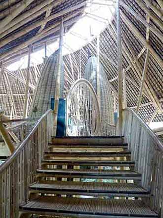 a bamboo house