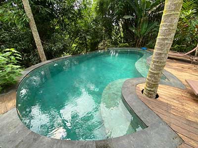 A luxurious inground swimming pool