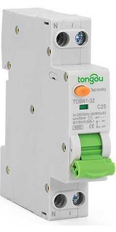 residual current circuit breaker with overload protection