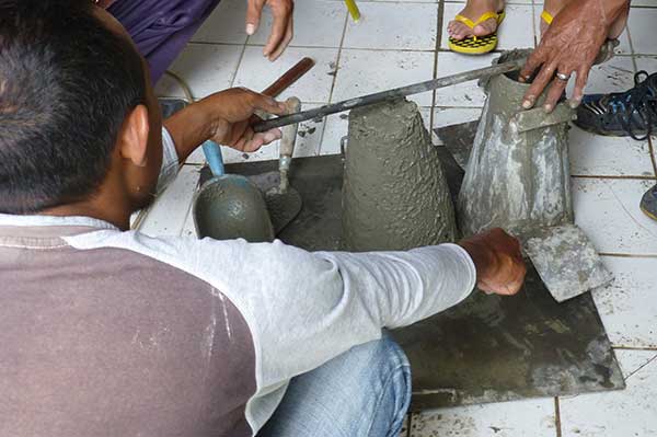 A successful concrete slump test