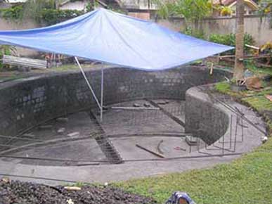 building a swimming pool