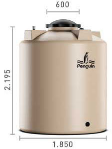 5,000 litre polyethylene water storage tank
